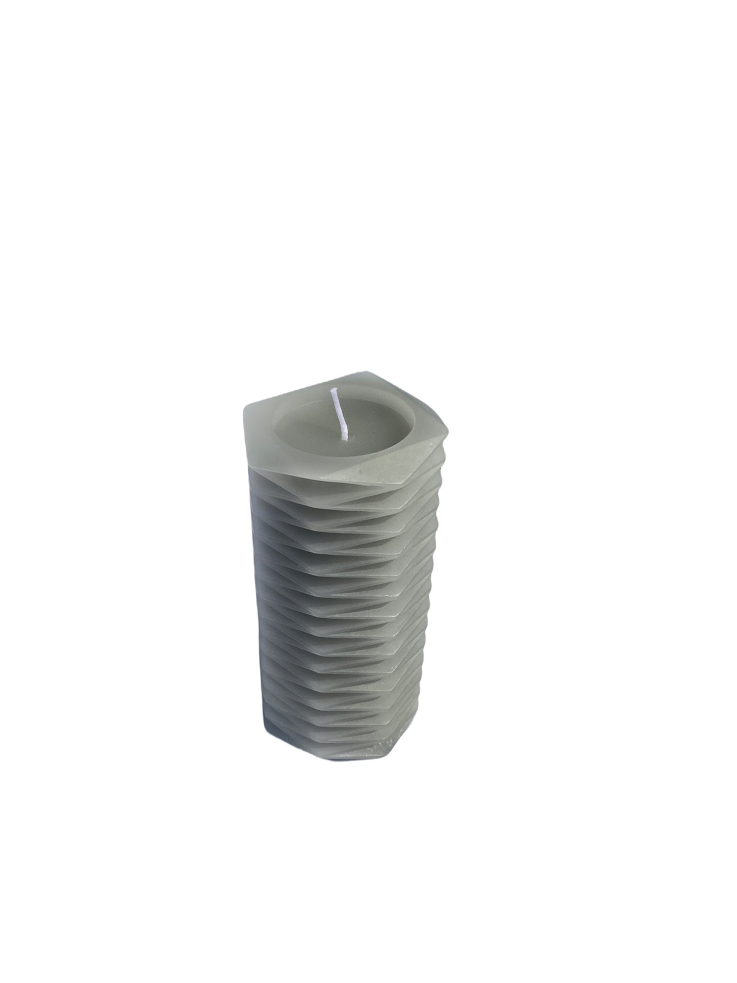 Kerze LIGHT GREY (15,5 cm)